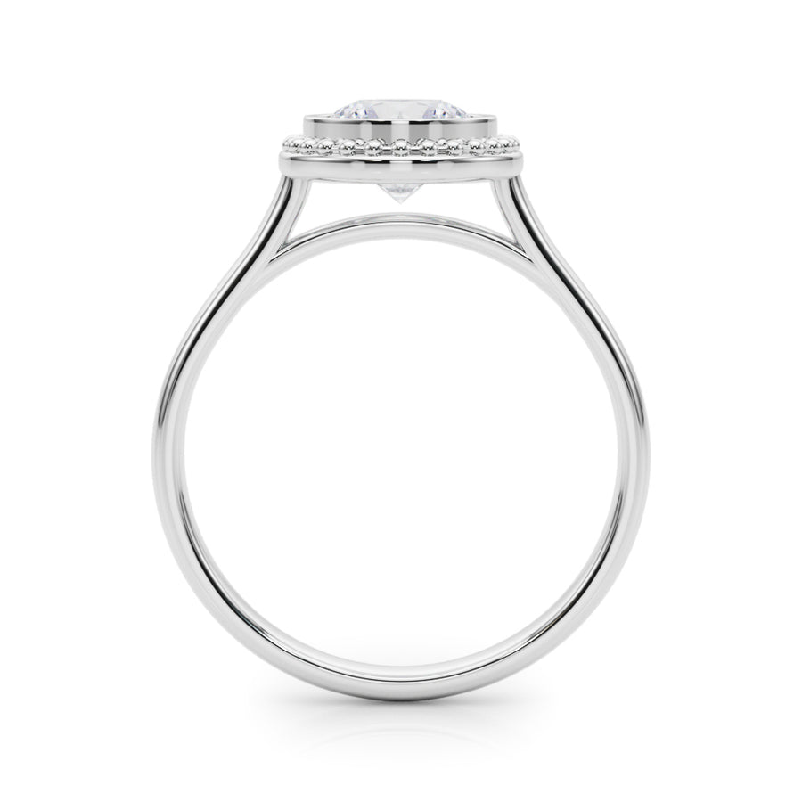 Round Bead Bezel Solitaire