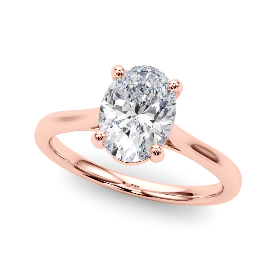 Low Set Oval Solitaire