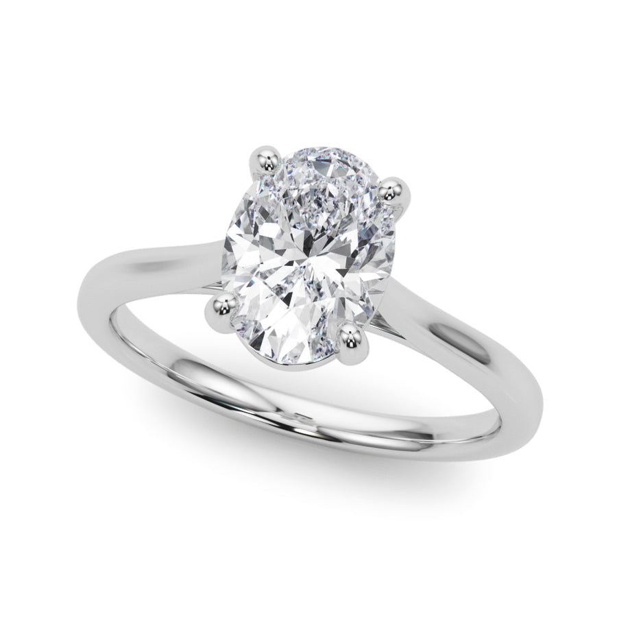 Low Set Oval Solitaire