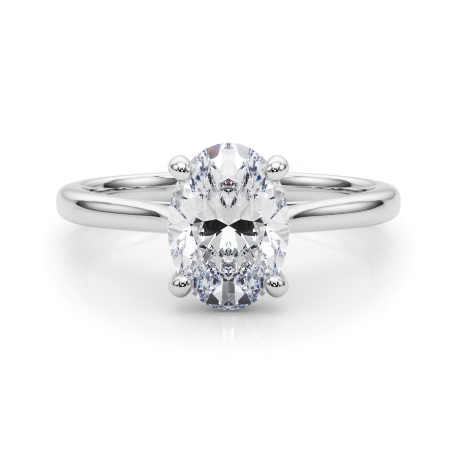 Low Set Oval Solitaire