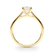 Low Set Emerald Cut Solitaire