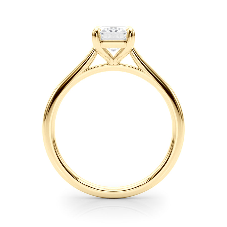 Low Set Emerald Cut Solitaire