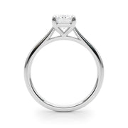 Low Set Emerald Cut Solitaire