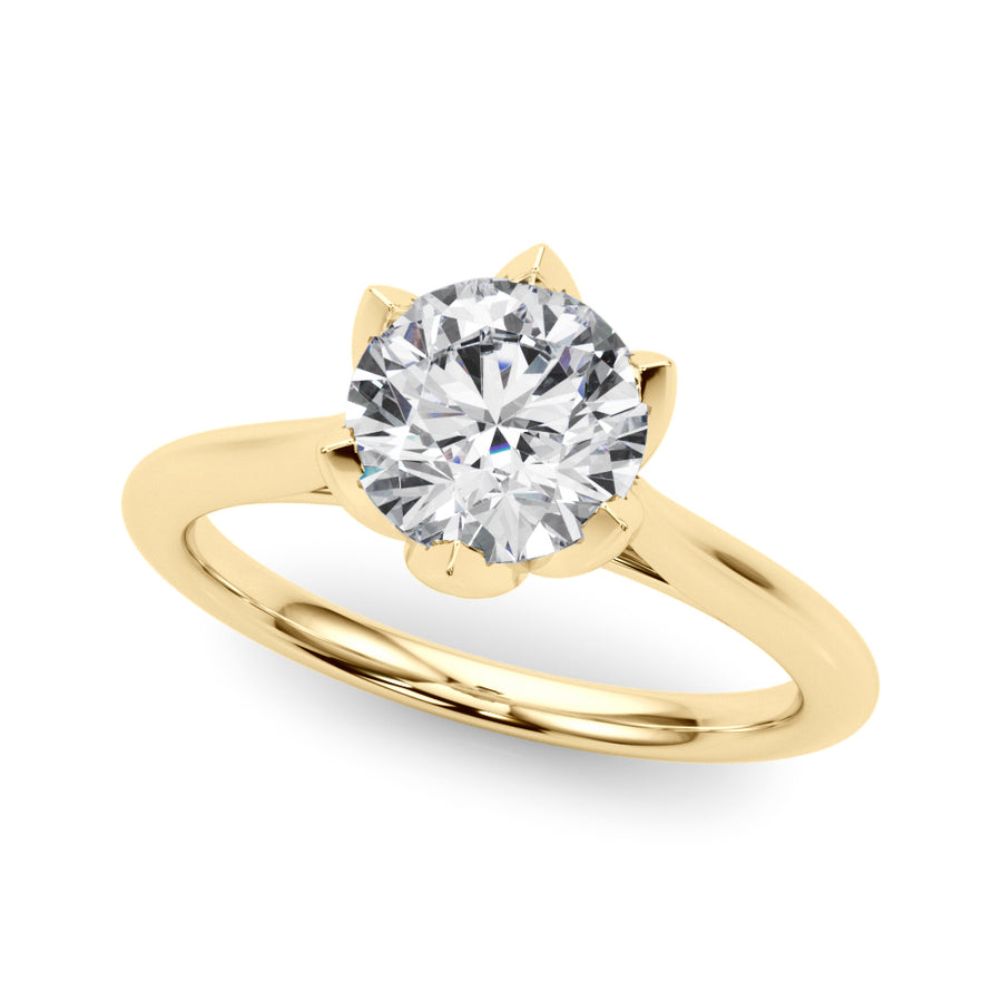 Tulip 6-prong Round Solitaire