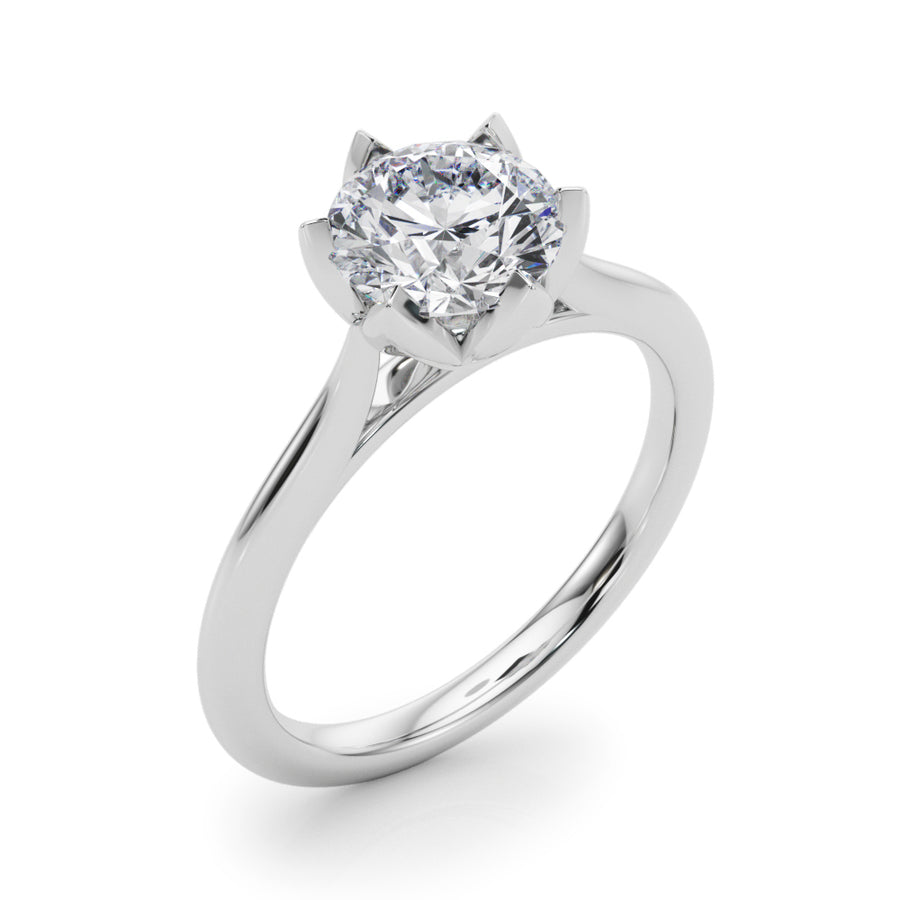 Tulip 6-prong Round Solitaire