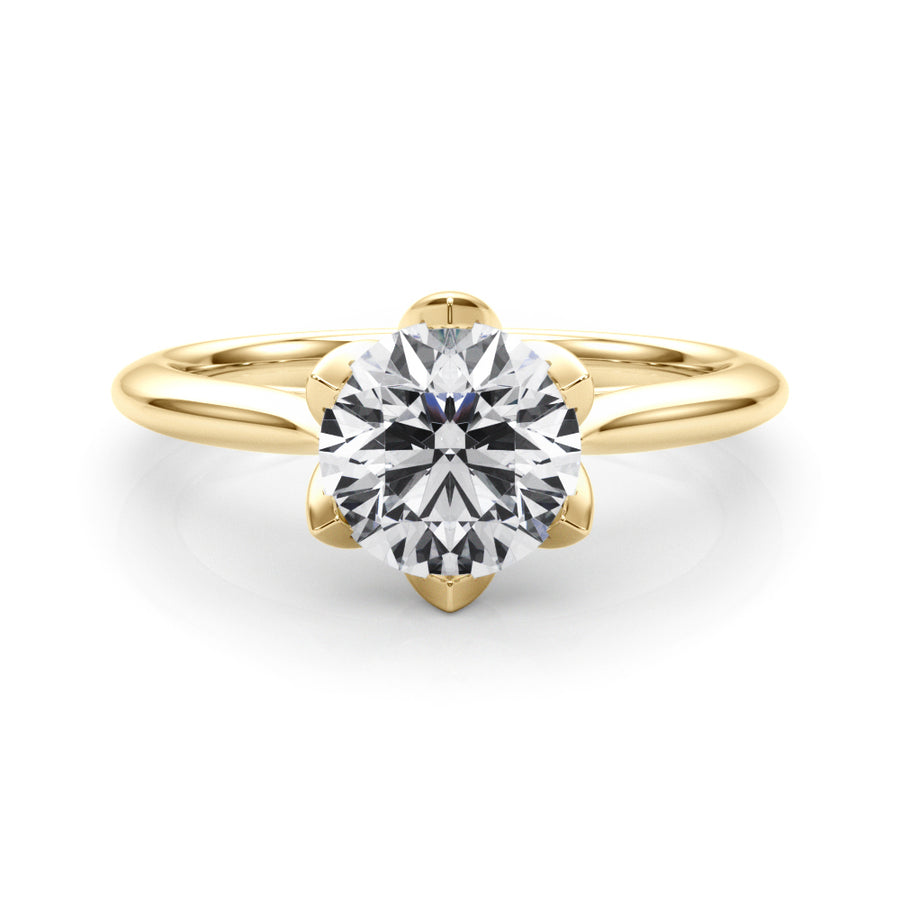 Tulip 6-prong Round Solitaire