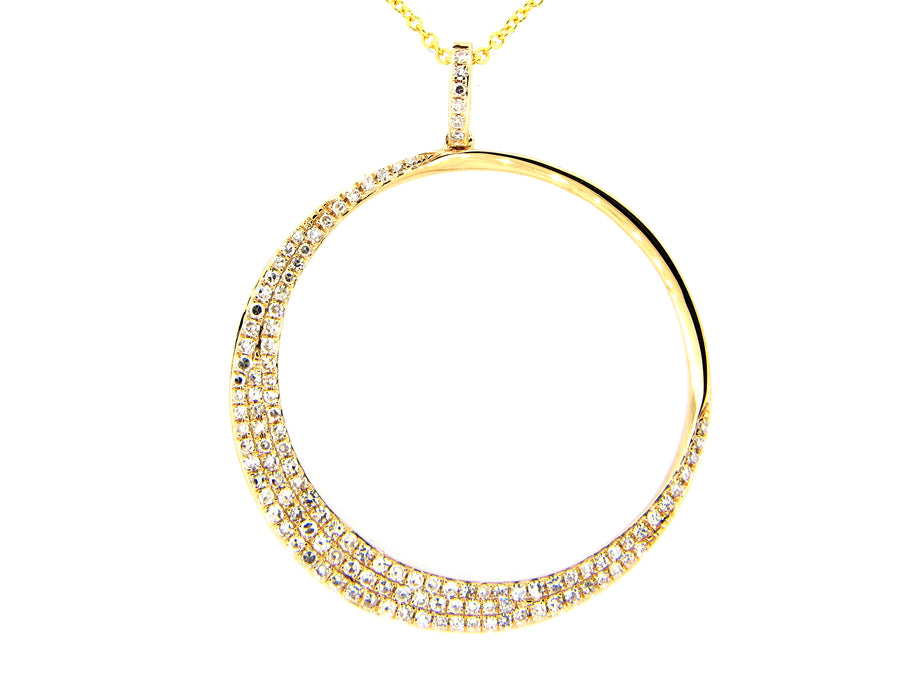 Crescent Moon Diamond Pendant