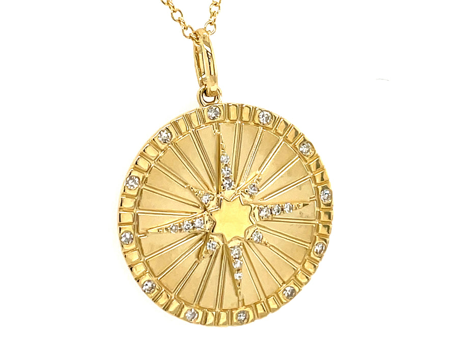 Diamond Compass Star Necklace