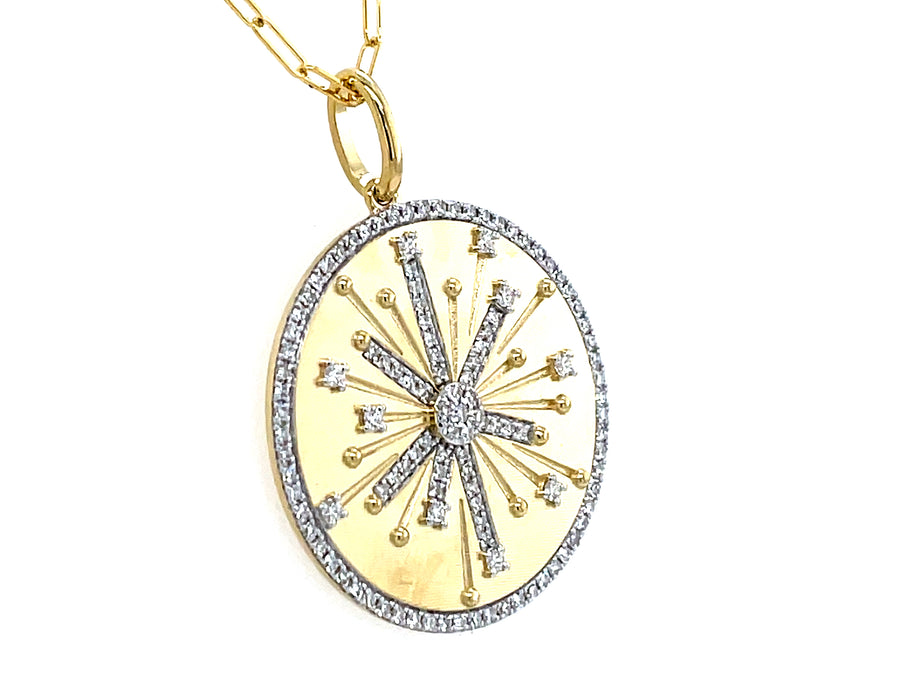 Diamond Starburst Paperclip Necklace