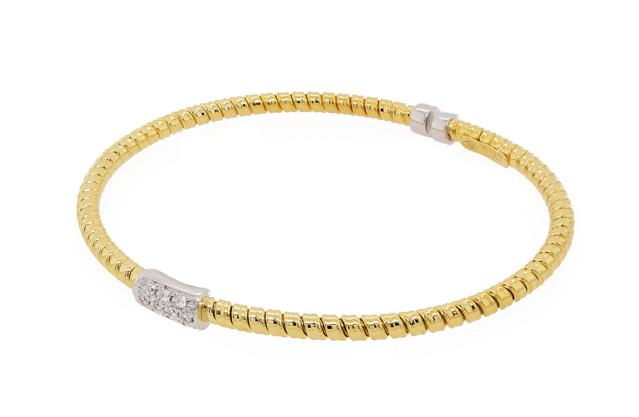 18kt yellow gold diamond bangle