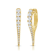 14kt Spike Diamond Earrings