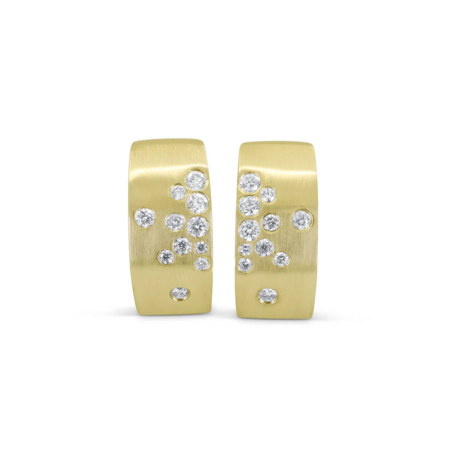14kt Yellow Gold Confetti Hoop Earrings
