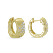 14kt Yellow Gold Confetti Hoop Earrings