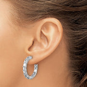 6.60 Carat Lab Grown Emerald Cut Diamond Hoops