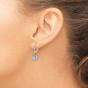 EM4372 0.50 Carat Leverback Diamond Drop Earrings