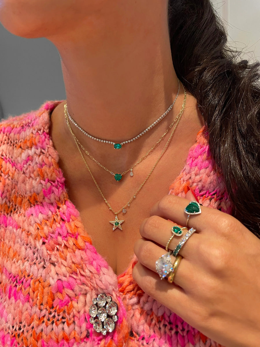 Emerald Heart Necklace