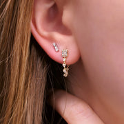 Emerald Cut Illusion Studs
