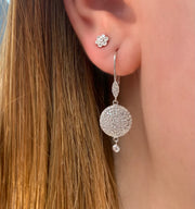 Drop Diamond Earrings with Bezels