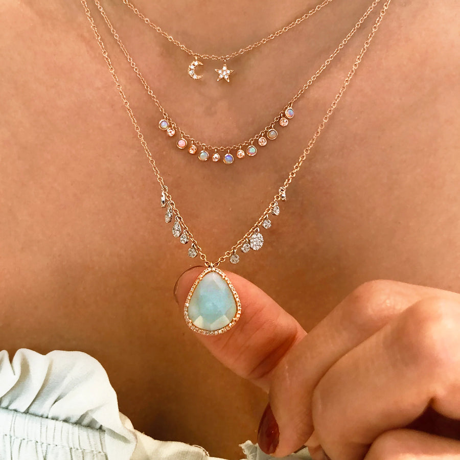 14kt Rose Gold Opal Layering Necklace