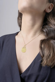 IR3492Y Filigree Teardrop Pendant Necklace