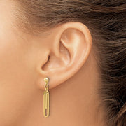 14kt Yellow Gold Paperclip Dangle Earrings