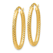 32mm Lightweight 14kt Gold Oval Hoop Earrings