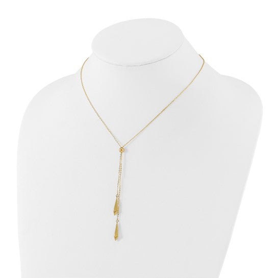 14kt Gold Adjustable Y Necklace