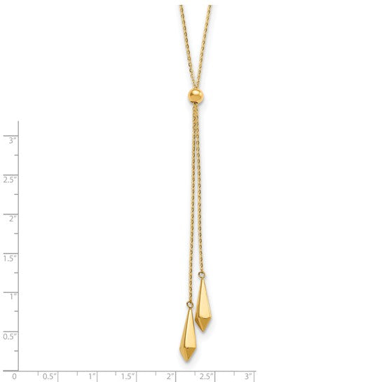 14kt Gold Adjustable Y Necklace
