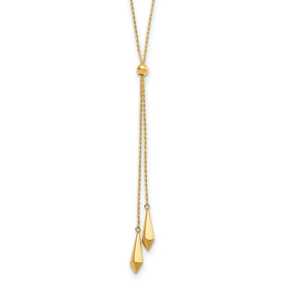 14kt Gold Adjustable Y Necklace