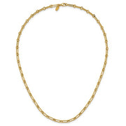 18 Inch 14kt Yellow Gold 3.3mm Paperclip & Round Loops Chain