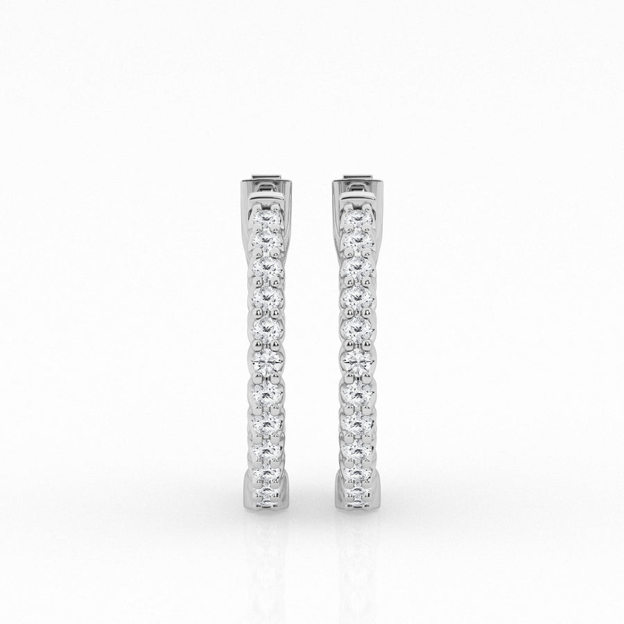 2.50 carat total Lab Grown Diamond Hoops