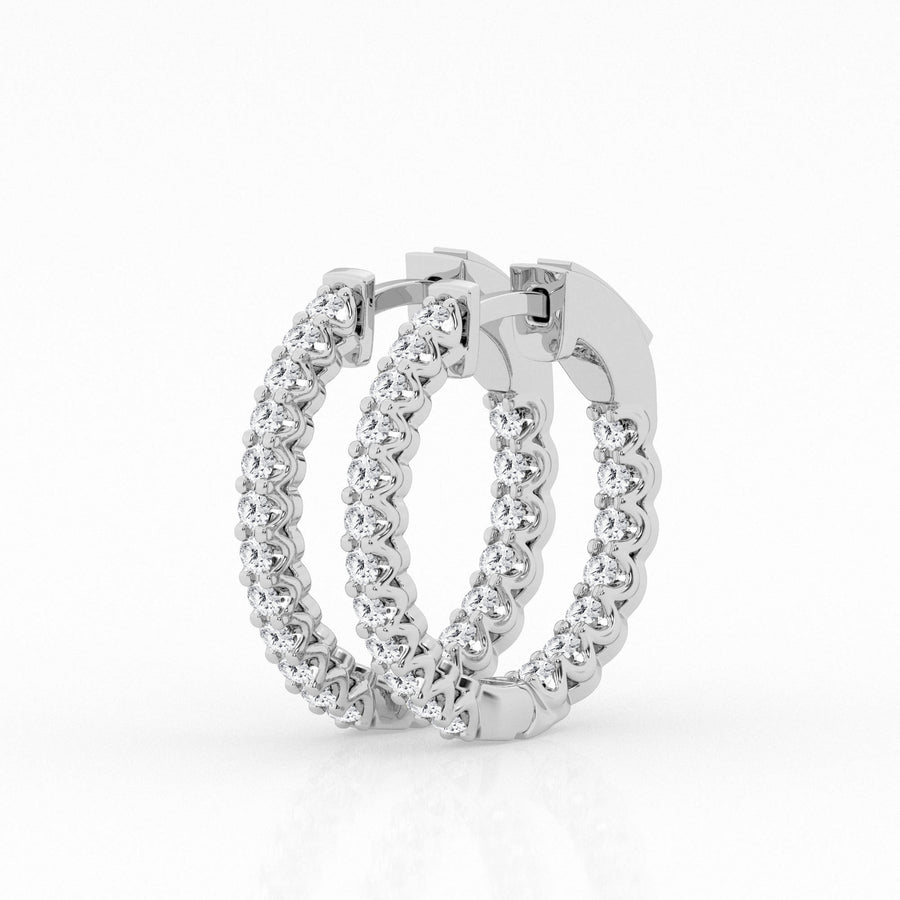 2.50 carat total Lab Grown Diamond Hoops
