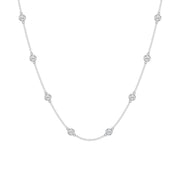 2 carat total Lab Grown Diamond Station Necklace