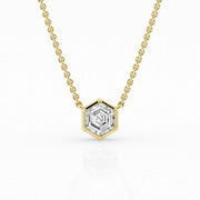 2 Carat Lab Grown Hexagon Diamond Necklace