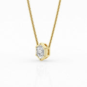 2 Carat Lab Grown Hexagon Diamond Necklace
