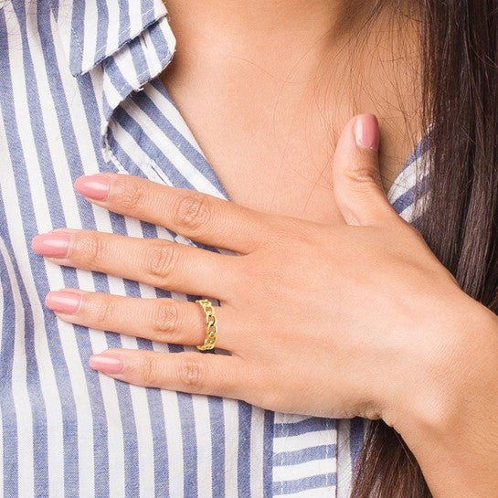 5mm 14kt Yellow Gold Curb Ring