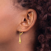 14kt yellow gold teardrop dangle earrings