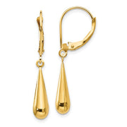 14kt yellow gold teardrop dangle earrings