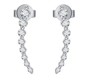 14k Gold & Diamond Ear Climber Earrings