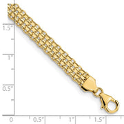 14kt Yellow Gold  Polished Fancy Link Bracelet