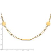 Circle & Bar Paperclip Necklace