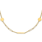 Circle & Bar Paperclip Necklace