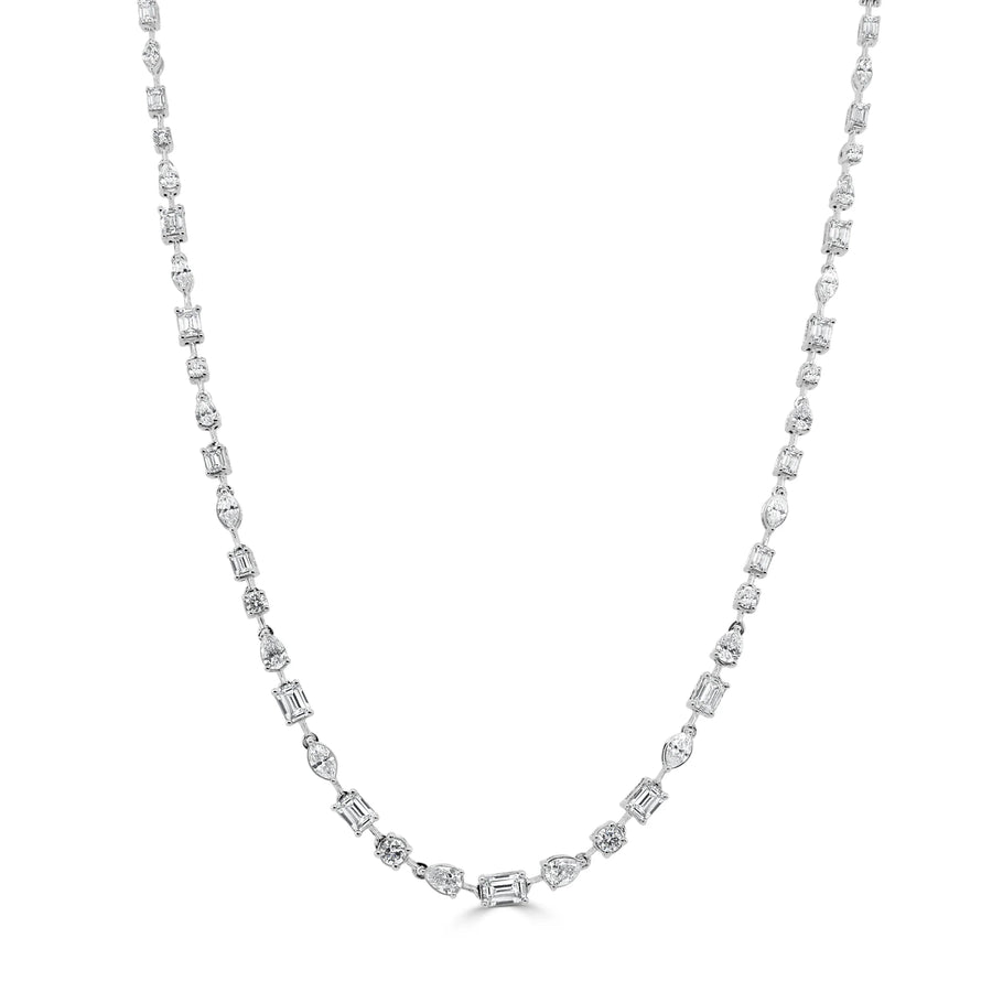 3.50 Carat Mixed Fancy Shape Diamond Necklace