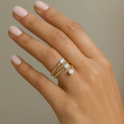 14kt 3 Stone Wrap Ring