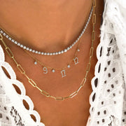 14kt Yellow Gold Paperclip Layering Necklace