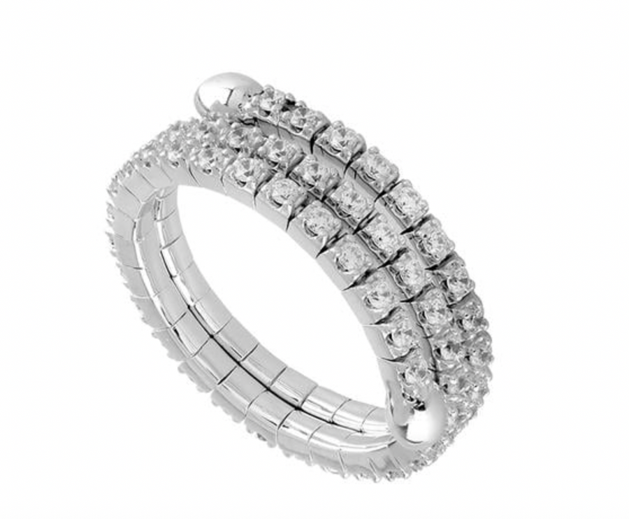 14kt white gold flex ring .63 carat