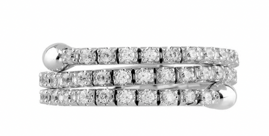 14kt white gold flex ring .63 carat