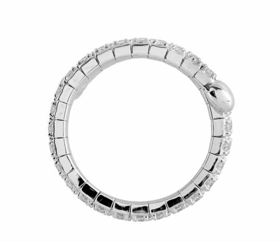 14kt white gold flex ring .63 carat