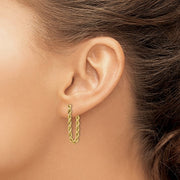 14kt Yellow Gold Hollow Rope Earrings