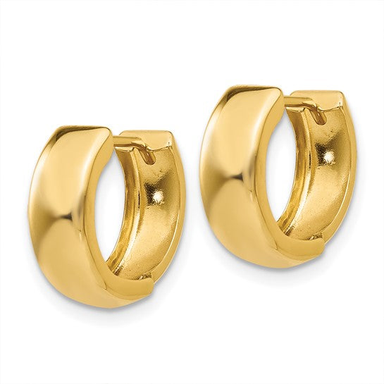 1/2 Inch 5mm width Gold Huggie Earrings